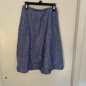 Blue Flowy Skirt